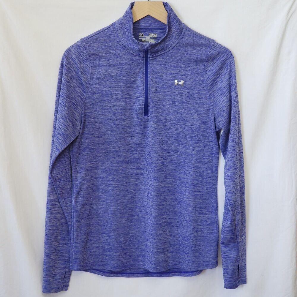 Under Armour Hear Gears Womens 1/2 Zip Purple Loose Pullover Medium